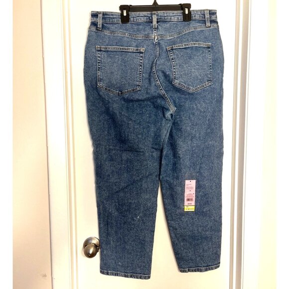 Wild Fable Womens Super High-Rise Tapered Leg Jeans Sz 14 Cotton Blend Blue - Picture 1 of 7